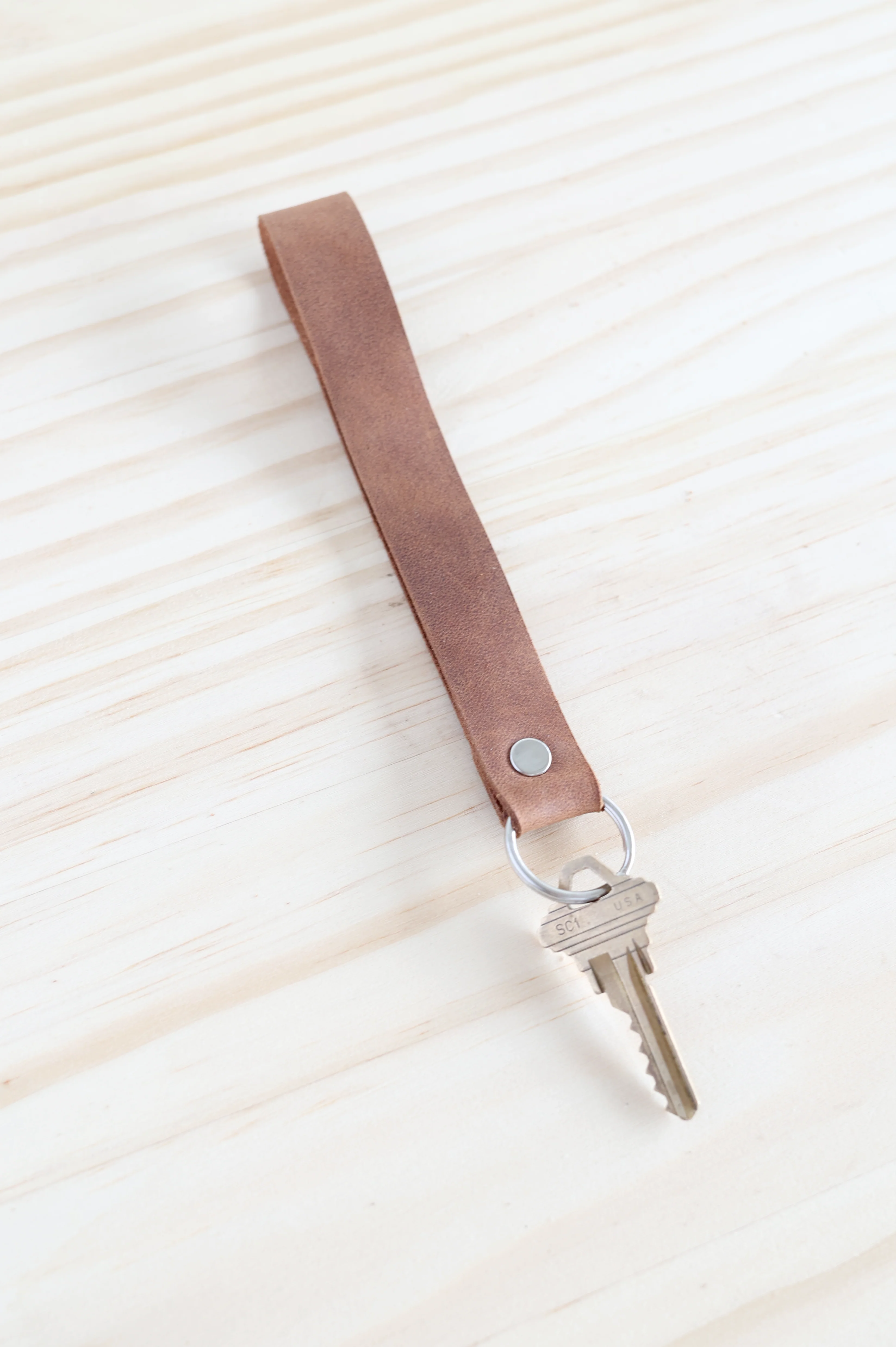 Leather Keychain Wristlet - Image 6