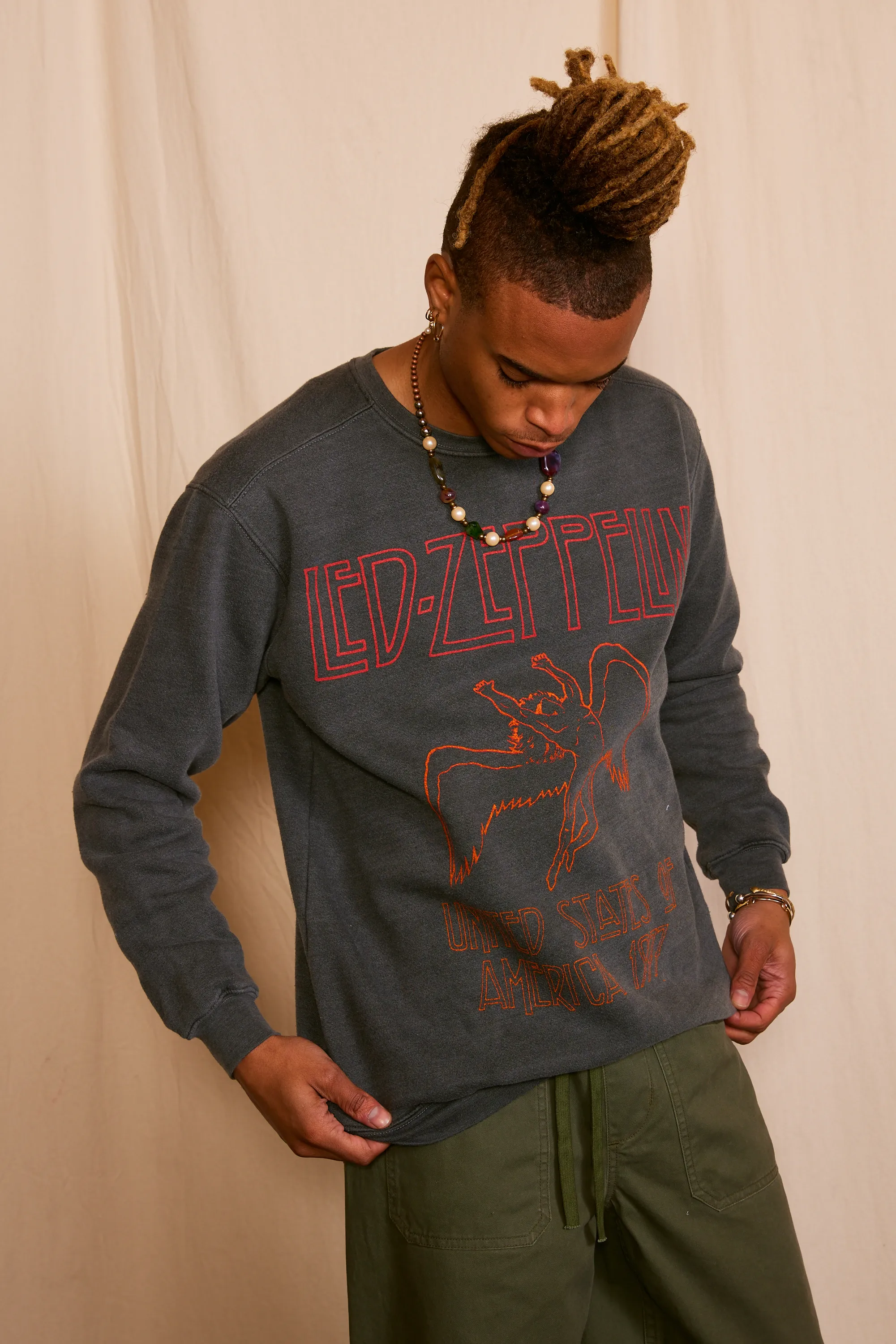 Led Zeppelin USA 1977 Men's Sweatshirt - Image 3