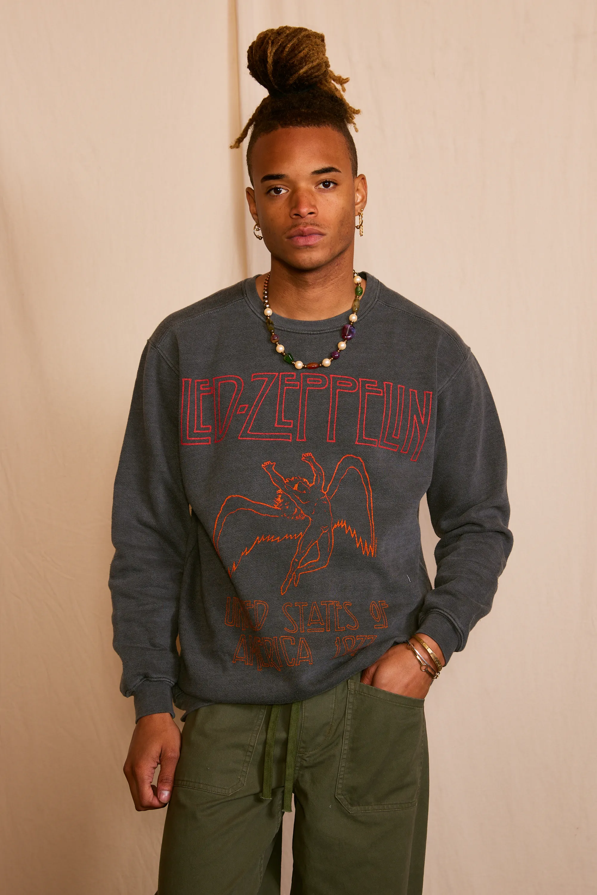 Led Zeppelin USA 1977 Men's Sweatshirt - Image 4