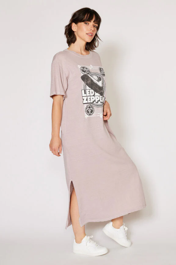 Led Zeppelin Vintage Lavender Dress - Image 3