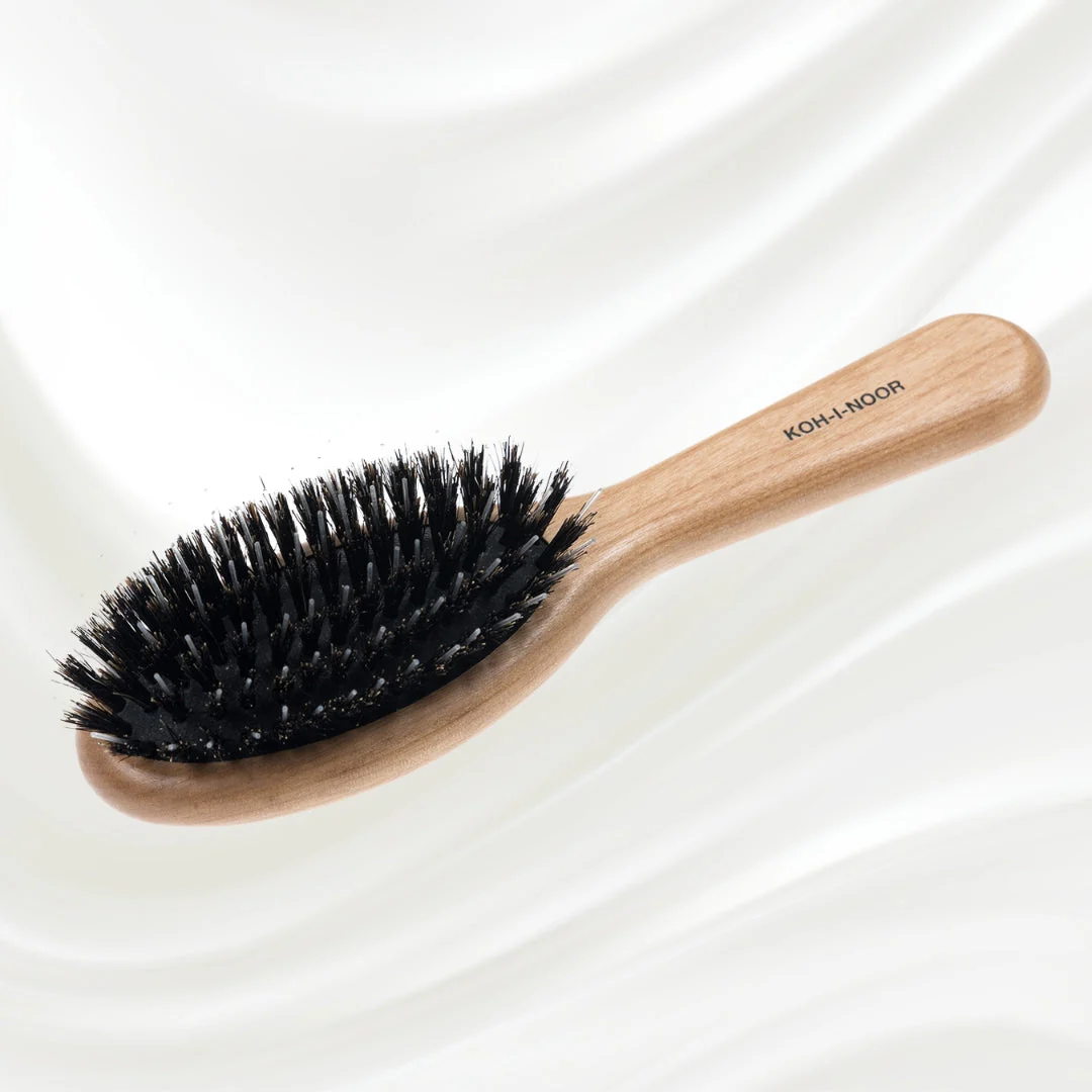 Legno Alder Wood Hair Brush - Boar Bristles & Nylon Pins for Normal to Thick Hair - Image 12