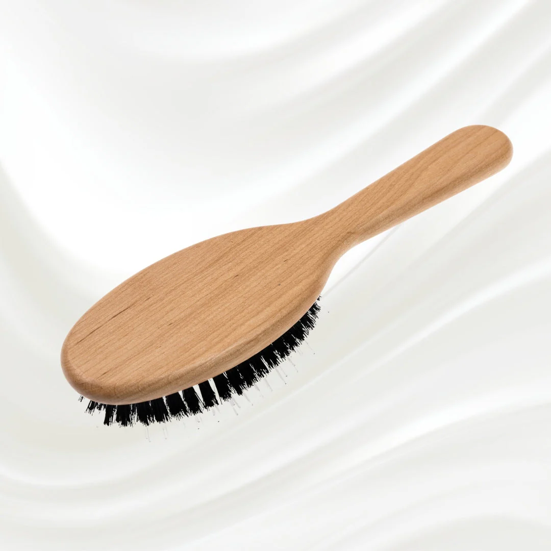 Legno Alder Wood Hair Brush - Boar Bristles & Nylon Pins for Normal to Thick Hair - Image 4