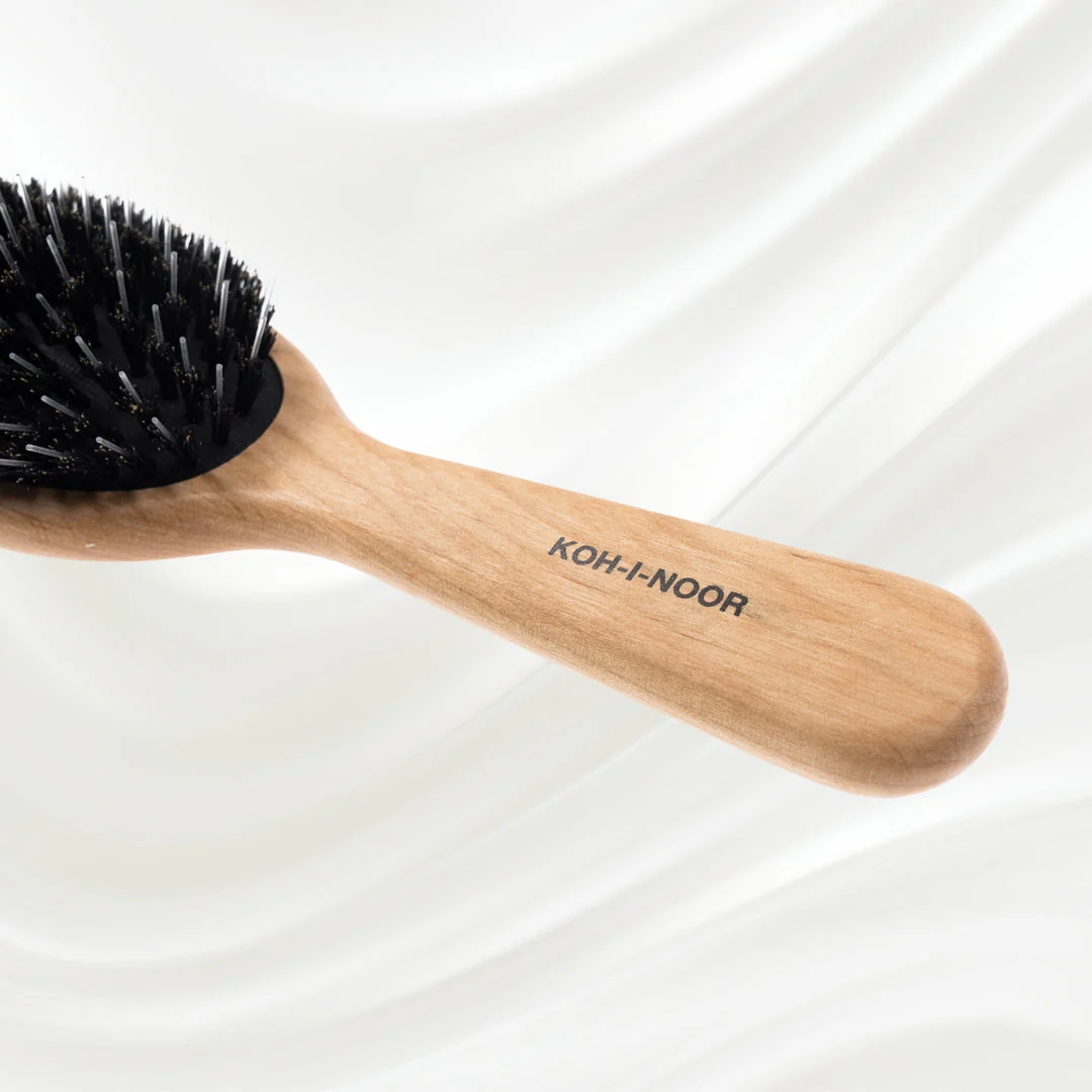Legno Alder Wood Hair Brush - Boar Bristles & Nylon Pins for Normal to Thick Hair - Image 5