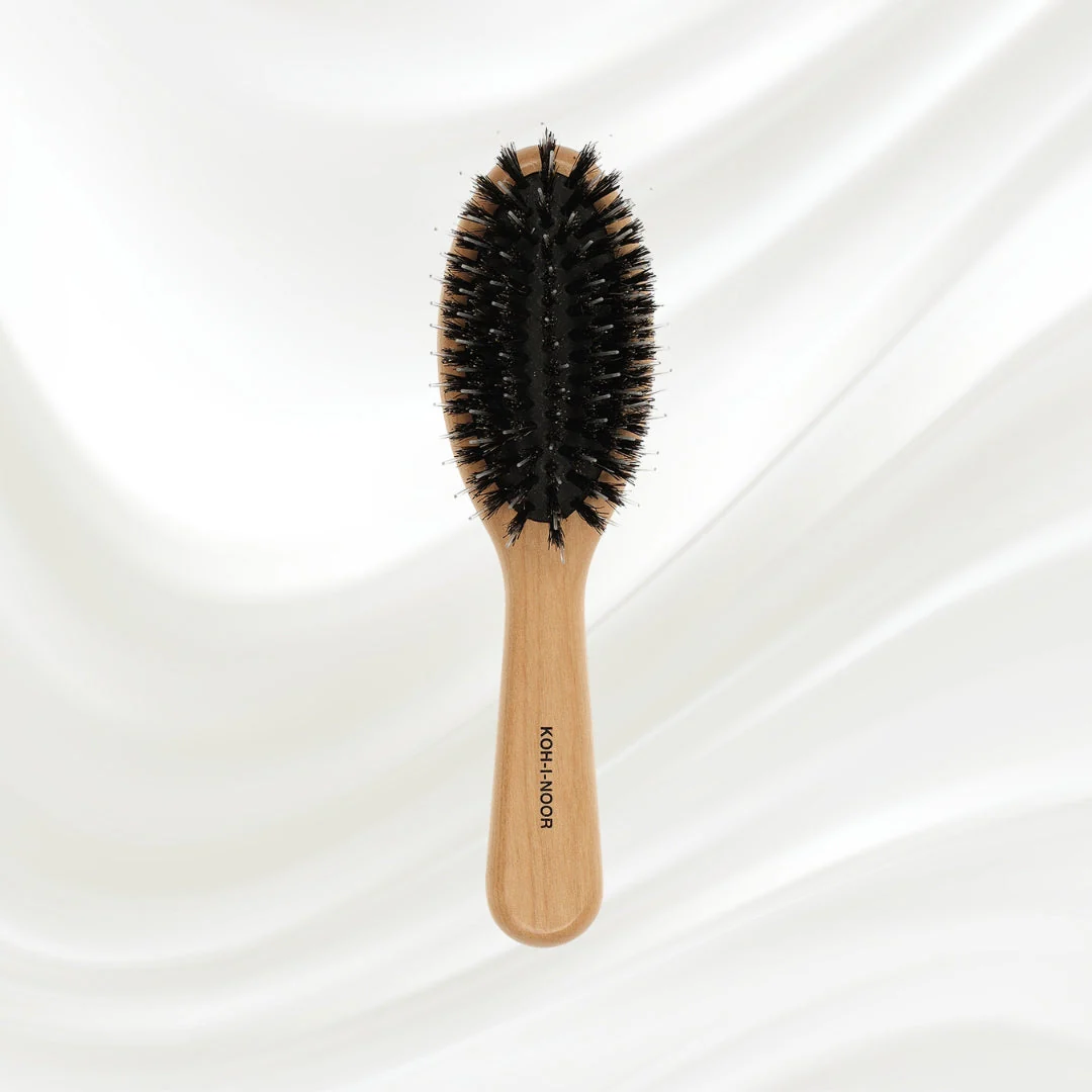 Legno Alder Wood Hair Brush - Boar Bristles & Nylon Pins for Normal to Thick Hair - Image 7