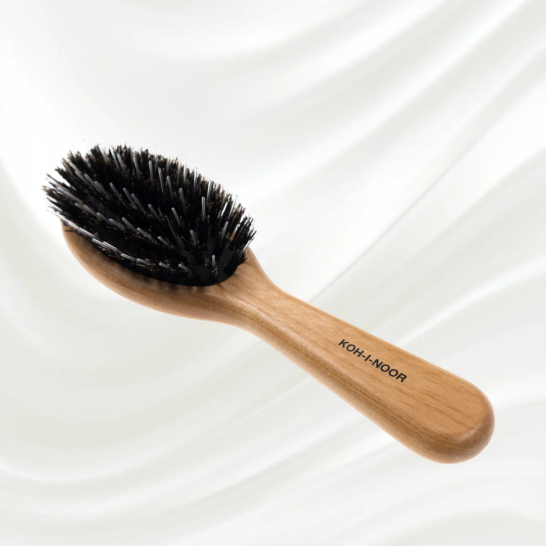 Legno Alder Wood Hair Brush - Boar Bristles & Nylon Pins for Normal to Thick Hair - Image 9