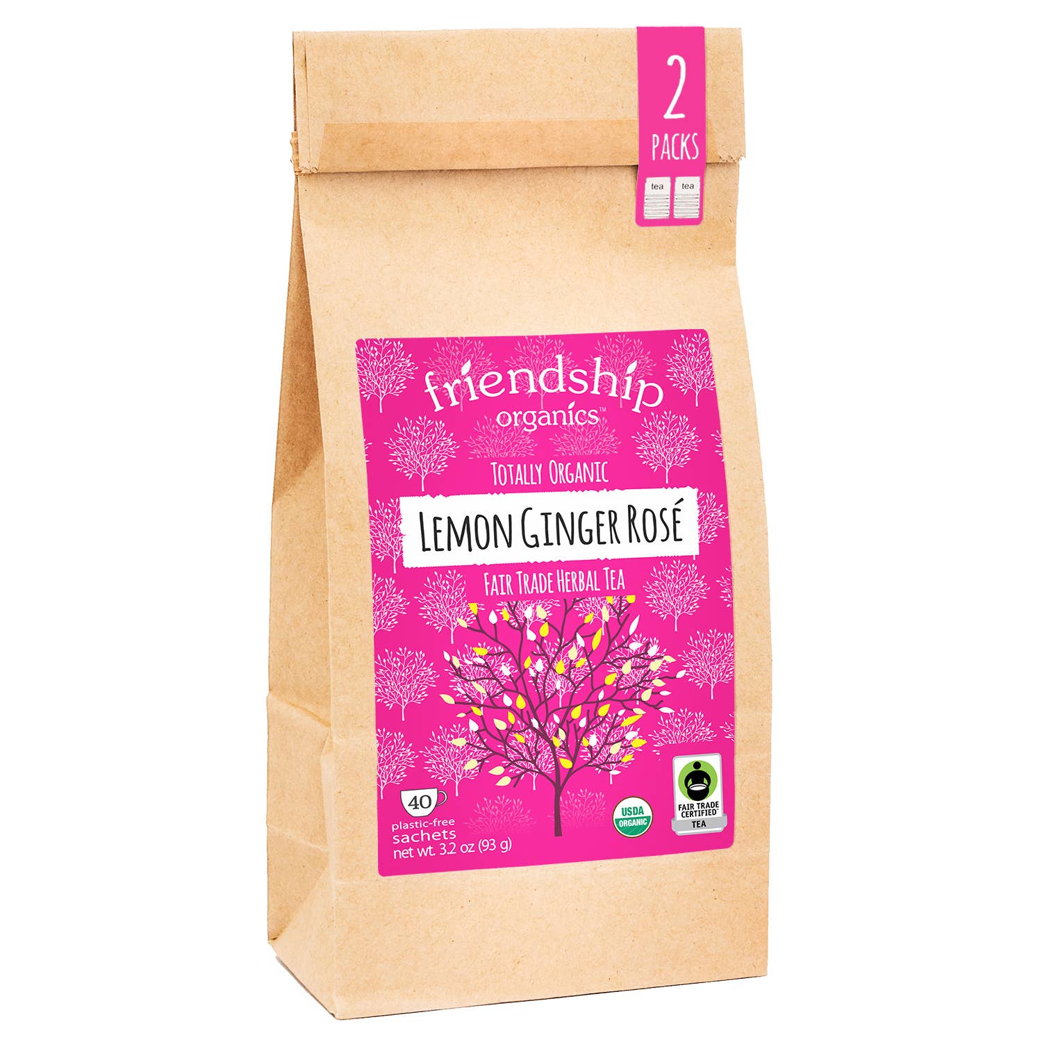 Lemon Ginger Rosé Herbal Tea - Image 9