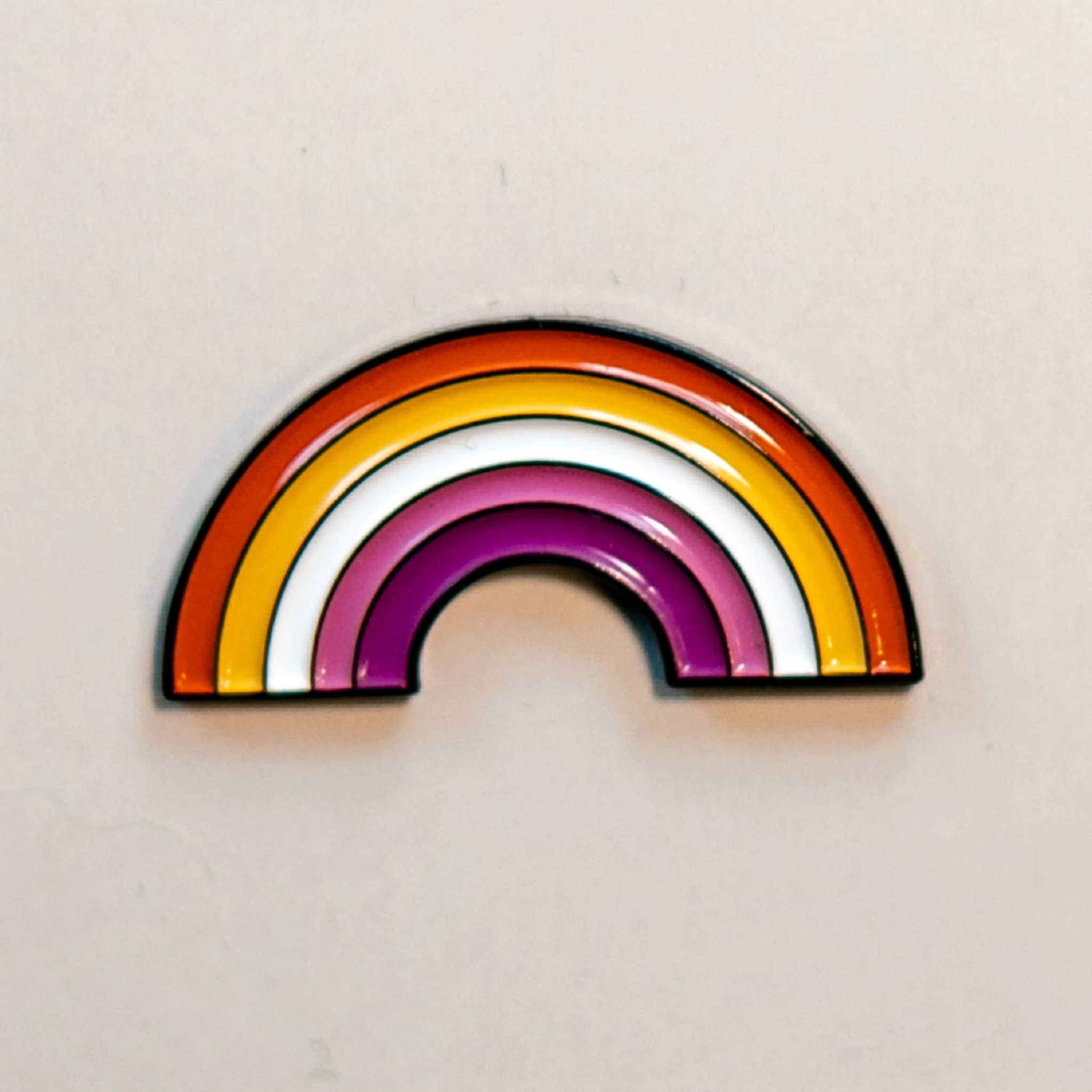 Lesbian Rainbow Enamel Pin - Image 2