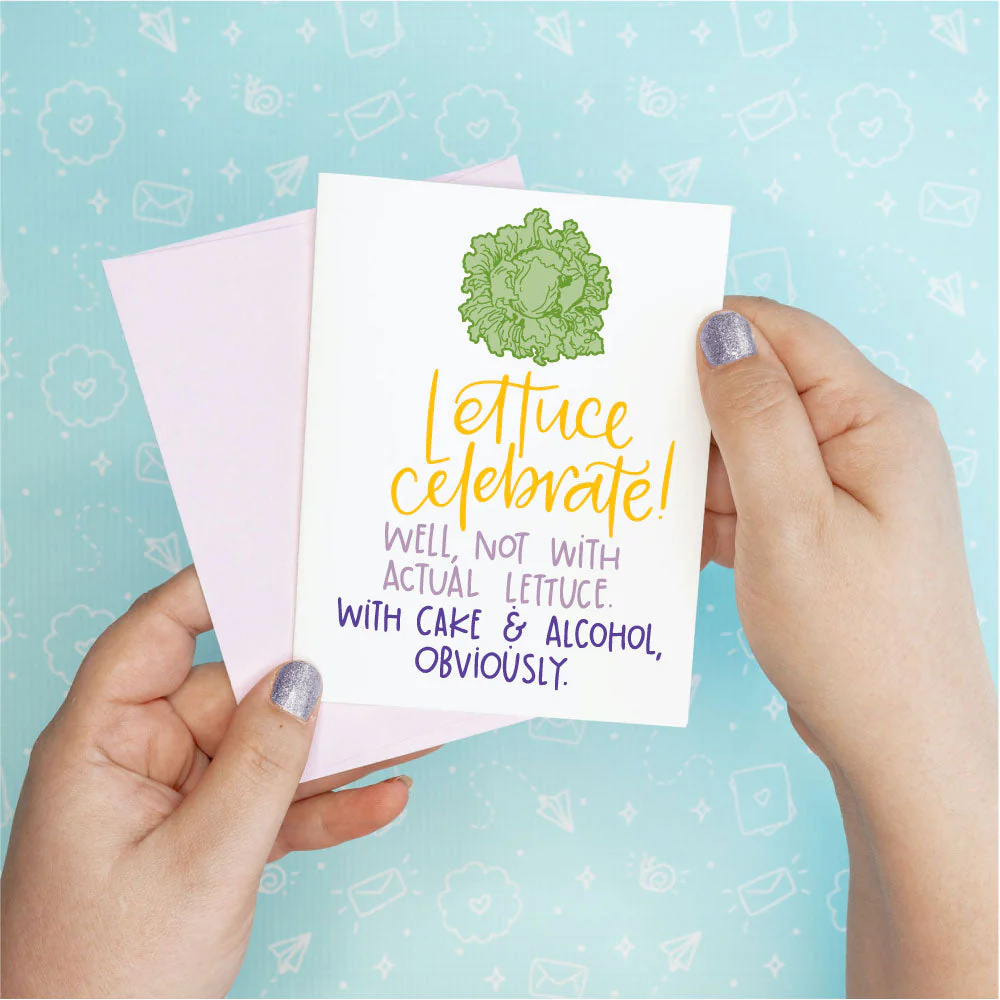 Lettuce Celebrate Funny Birthday Greeting Card