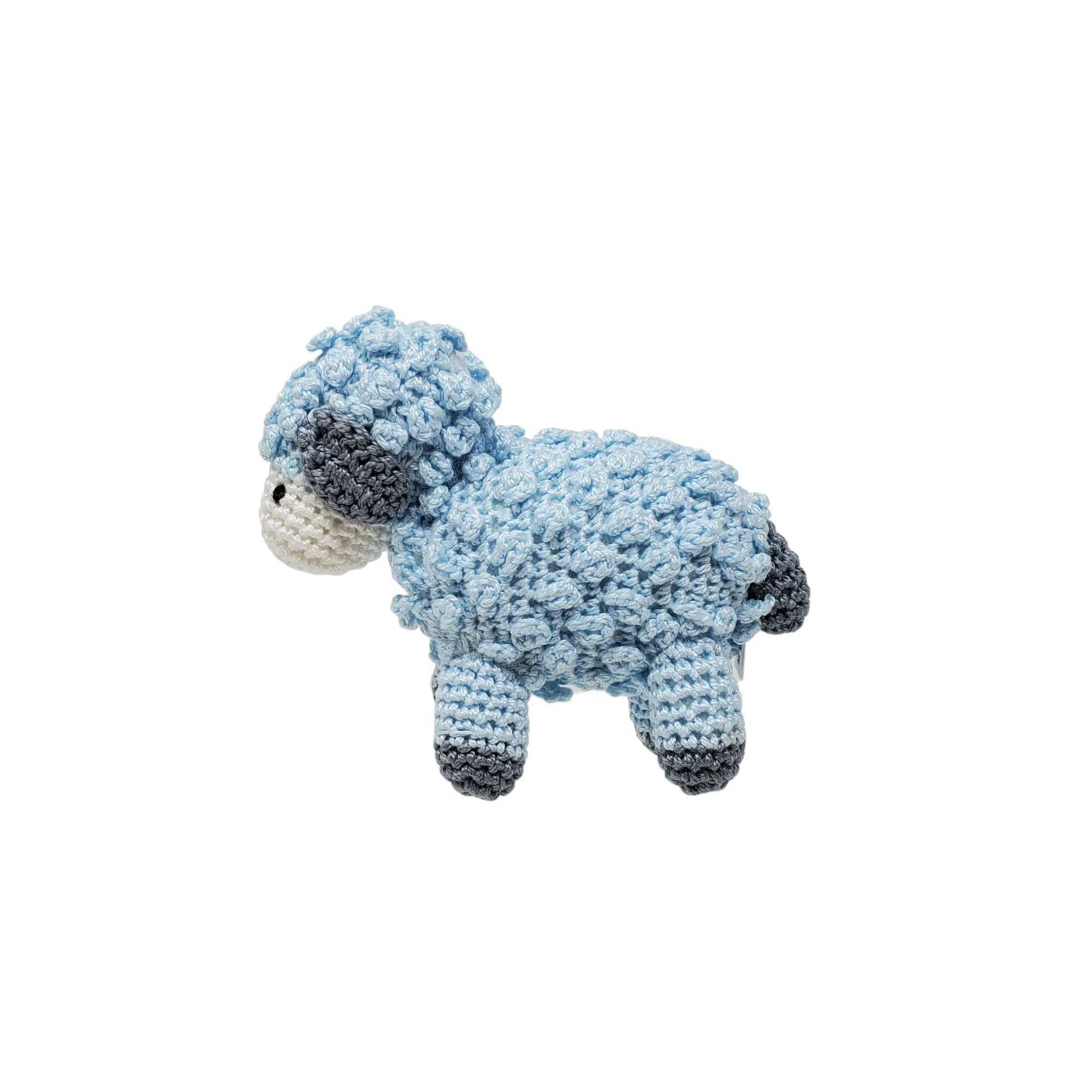 Little Crochet Lamb, Blue - Image 2