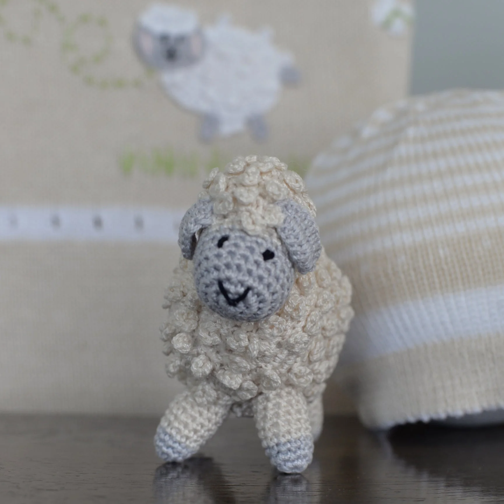 Little Crochet Lamb, Ecru - Image 2