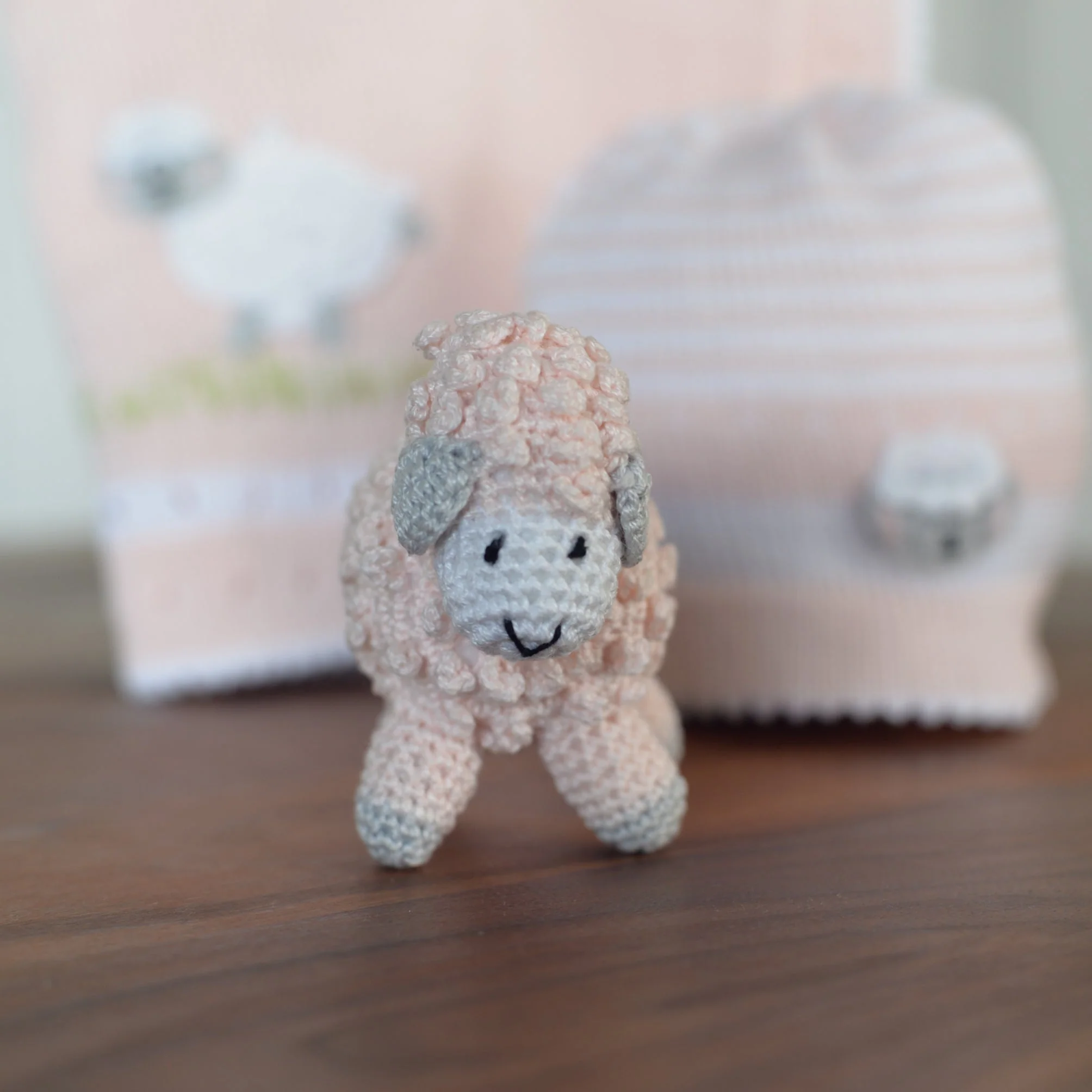 Little Crochet Lamb, Pink - Image 4