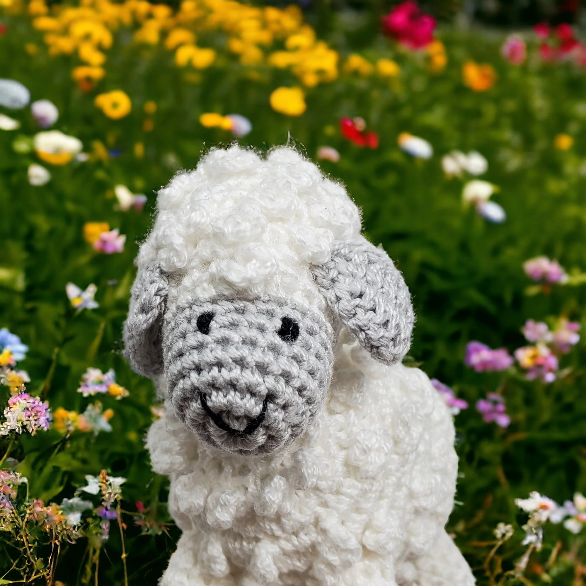 Little Crochet Lamb, White - Image 3