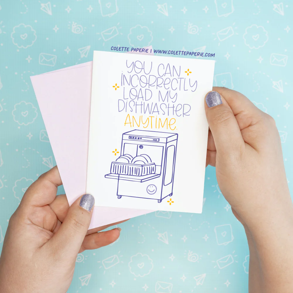 Load My Dishwasher Love Funny Greeting Card