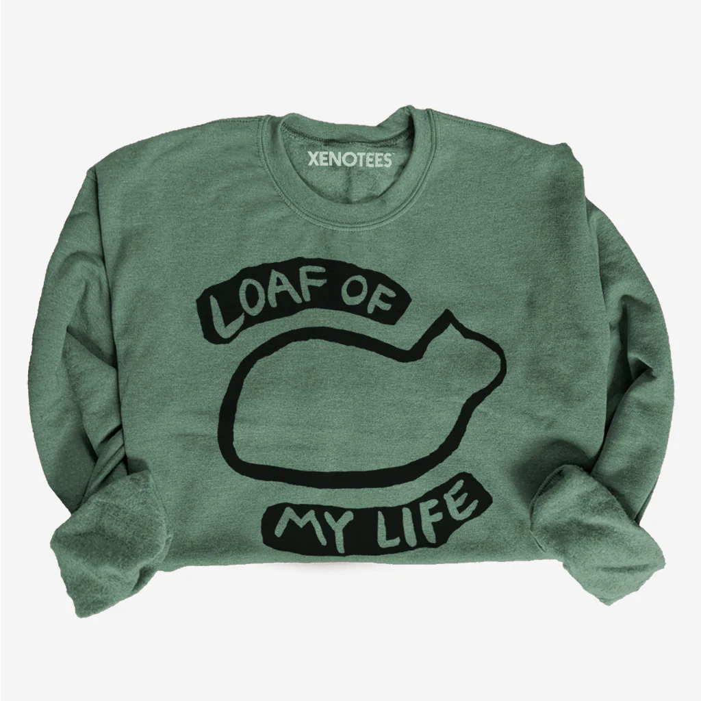 Loaf of My Life Cat Lover Crewneck Sweatshirt - Image 2