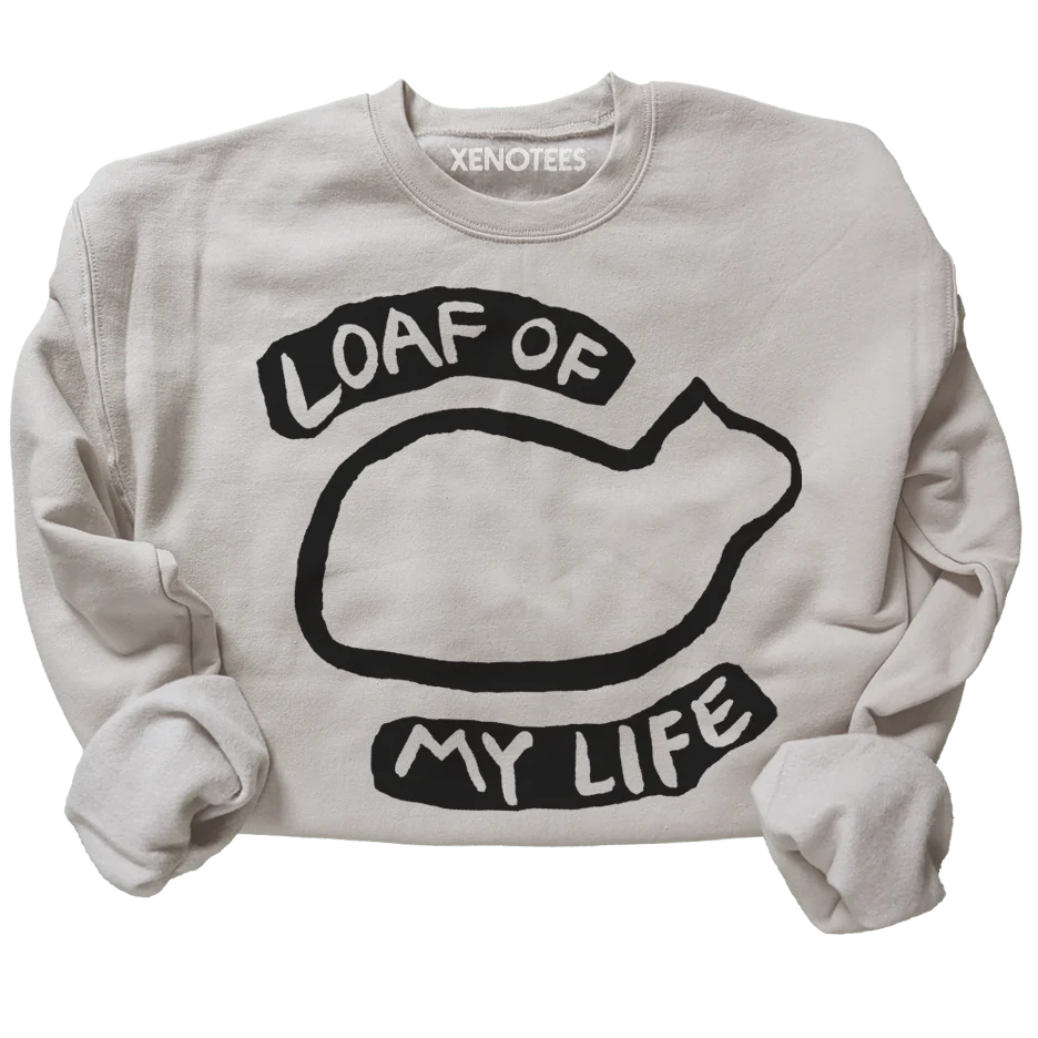 Loaf of My Life Cat Lover Crewneck Sweatshirt - Image 5