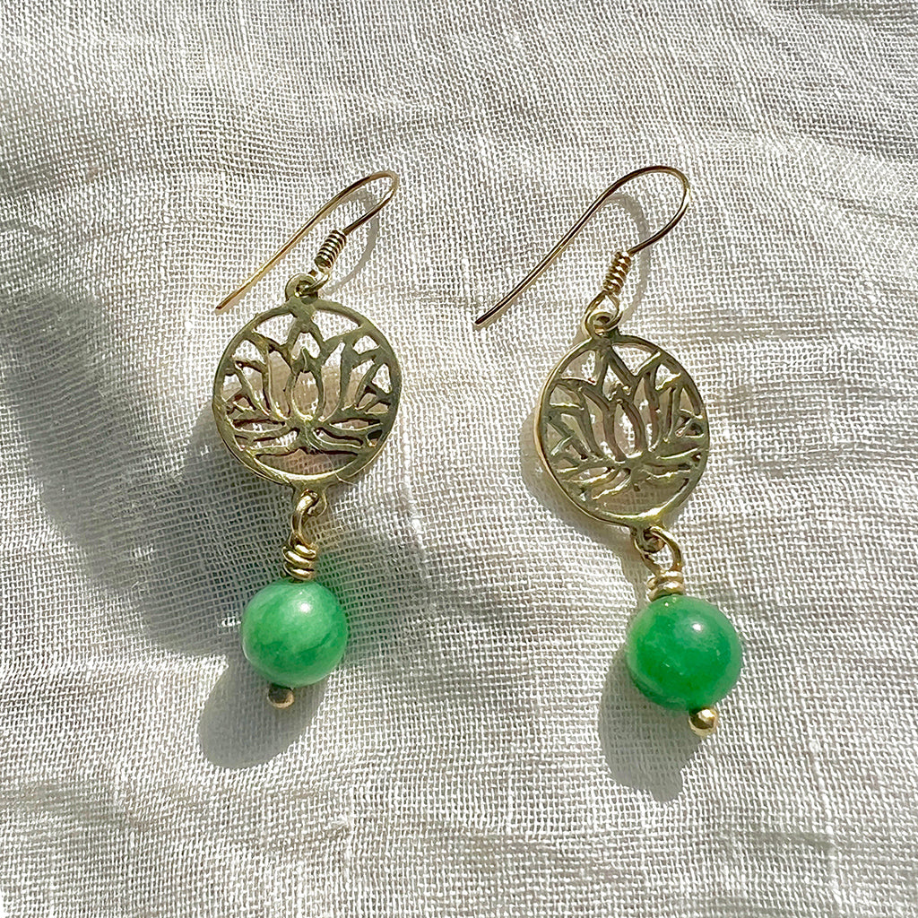 Lotus Drop Earrings - Image 2