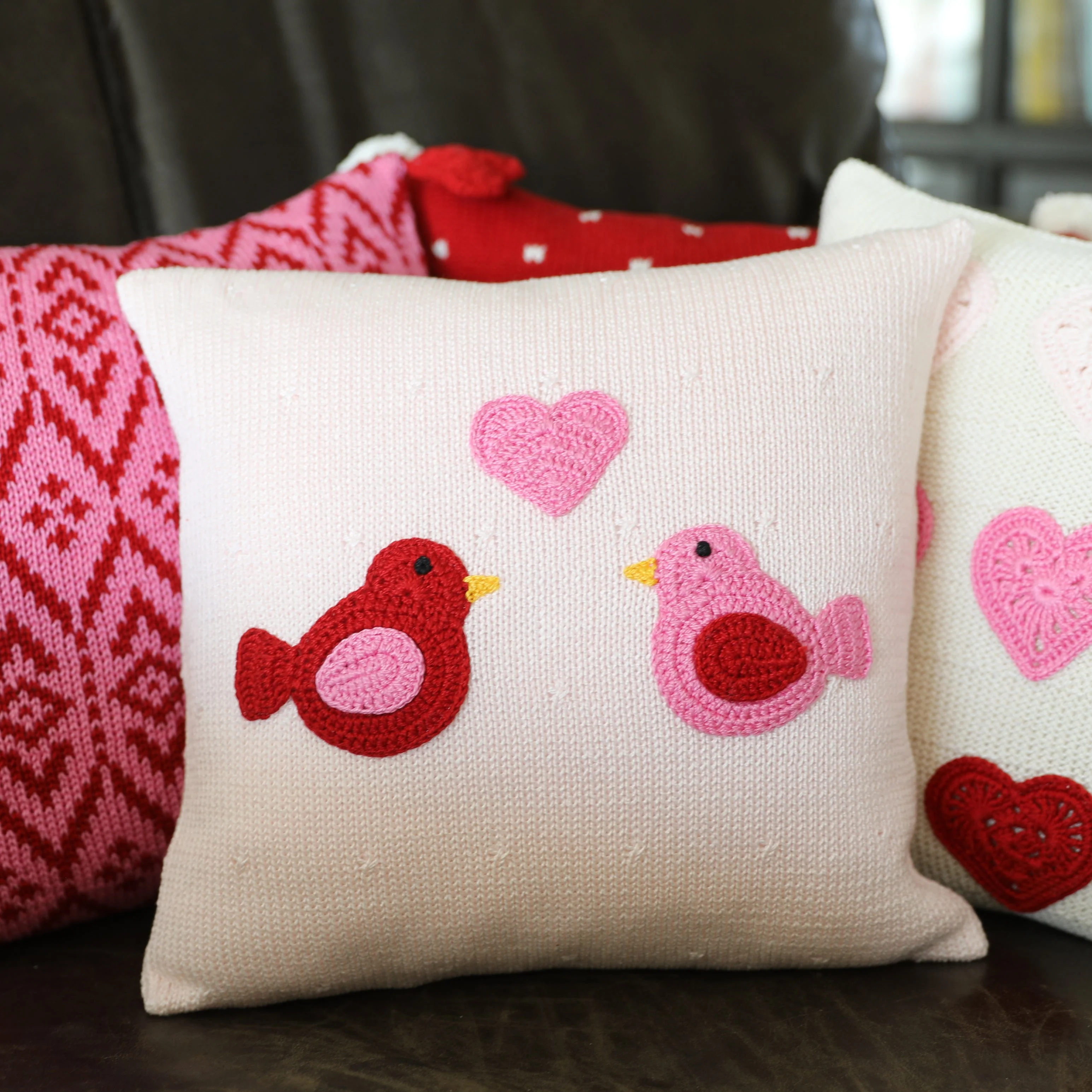 Love Birds Pillow, 10" - Image 2