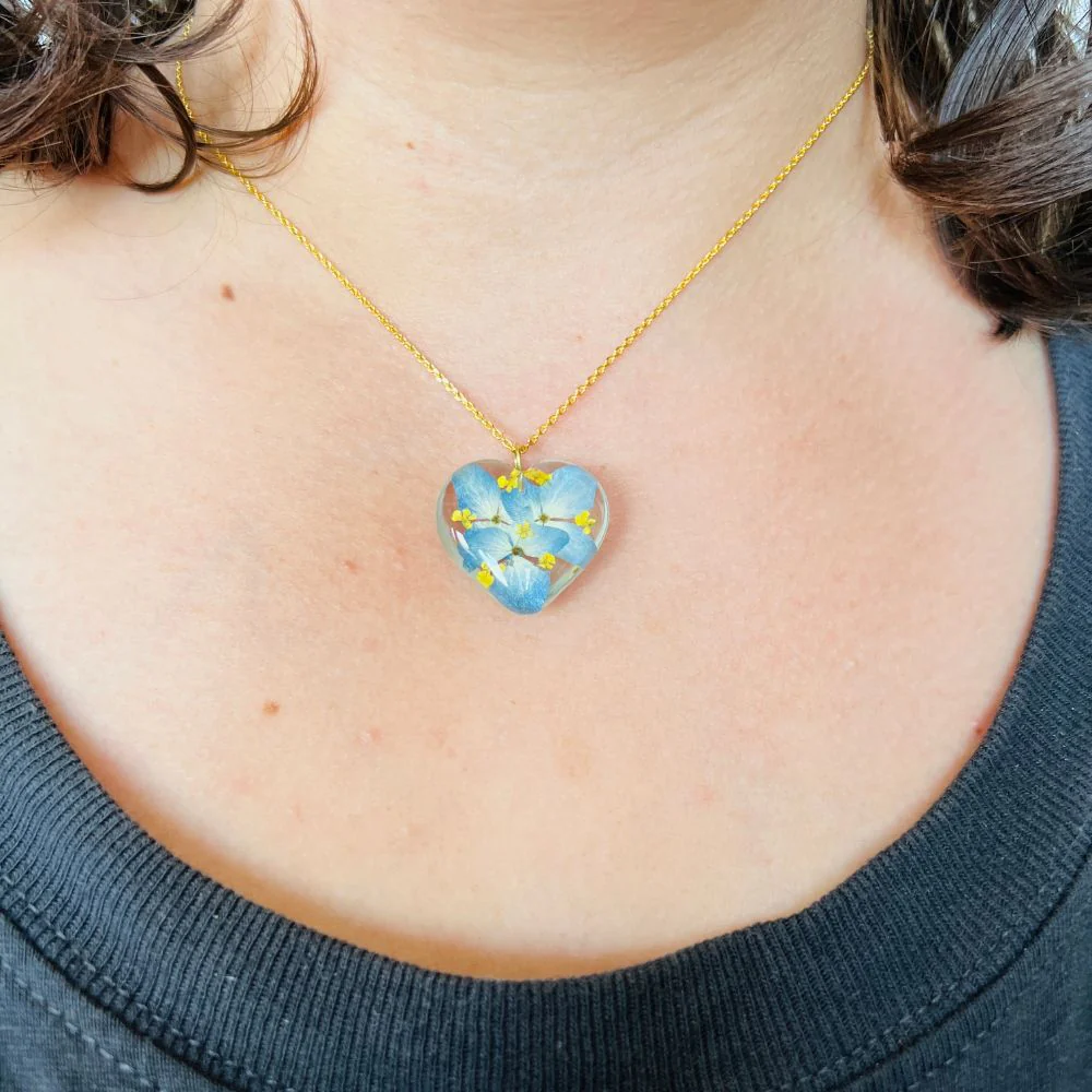 Love for Ukraine Heart Pendant Necklace - Image 2