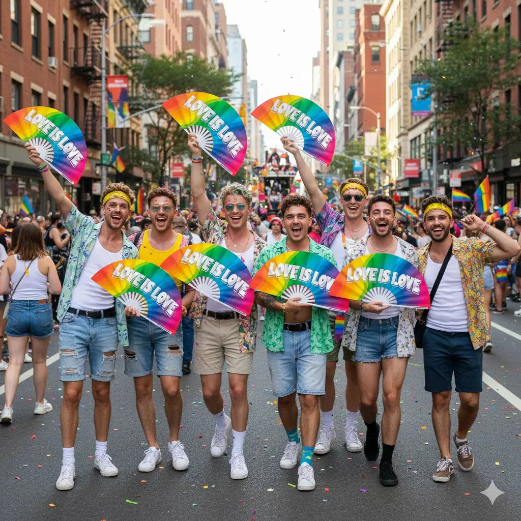 Love Is Love Rainbow Fan - Image 3