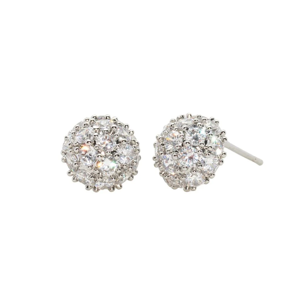 Lustre Bloom Stud Earrings in Platinum - Image 3