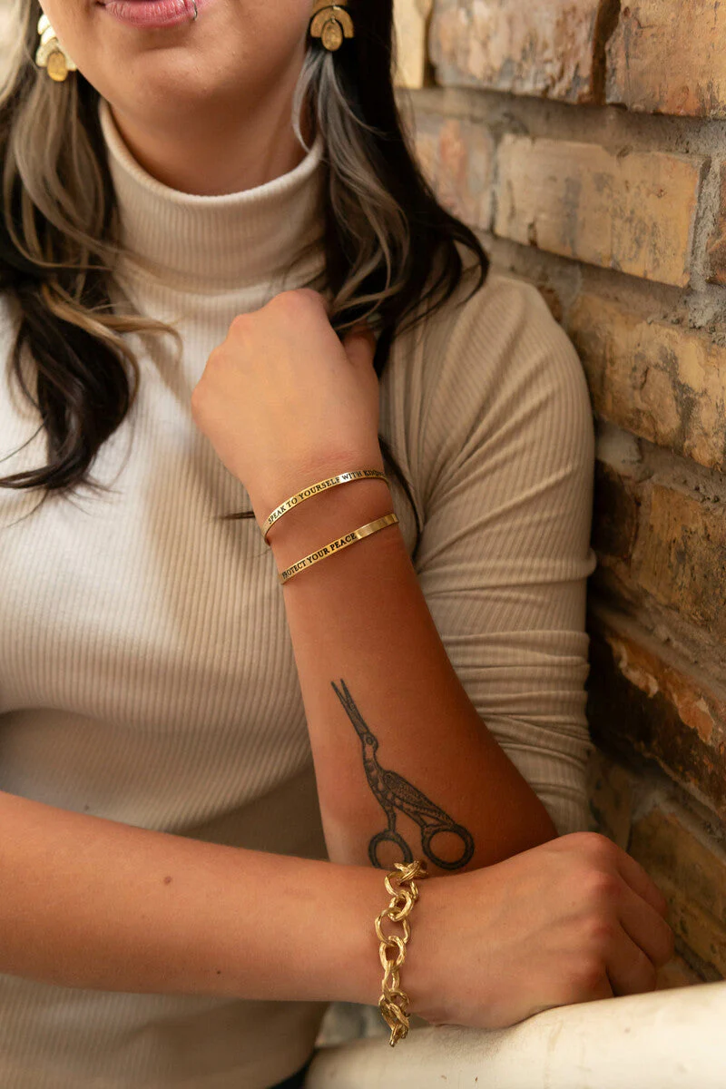 Luxe Brass Chunky Chain Bracelet - Image 2