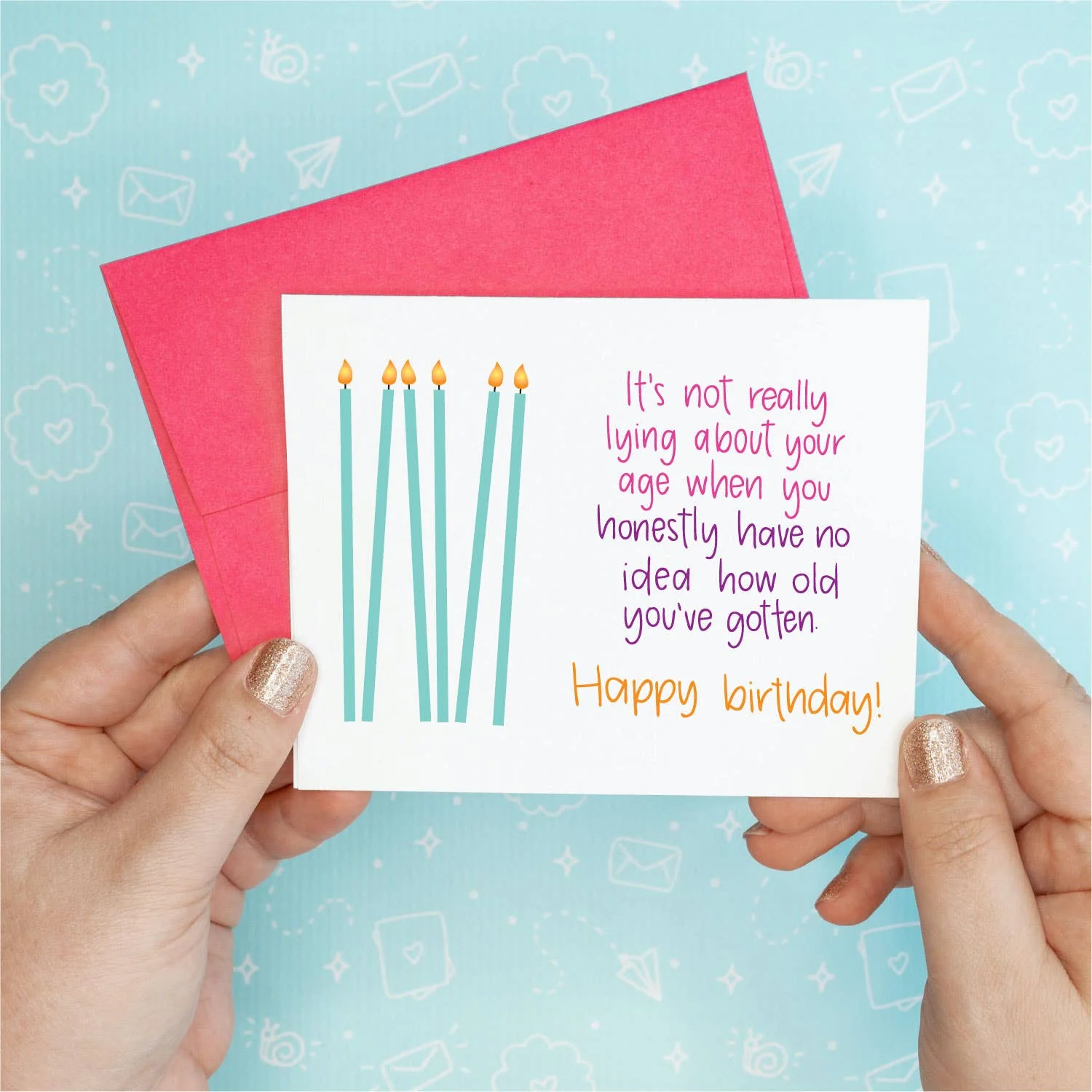 Lying About Your Age Birthday Funny Greeting Card