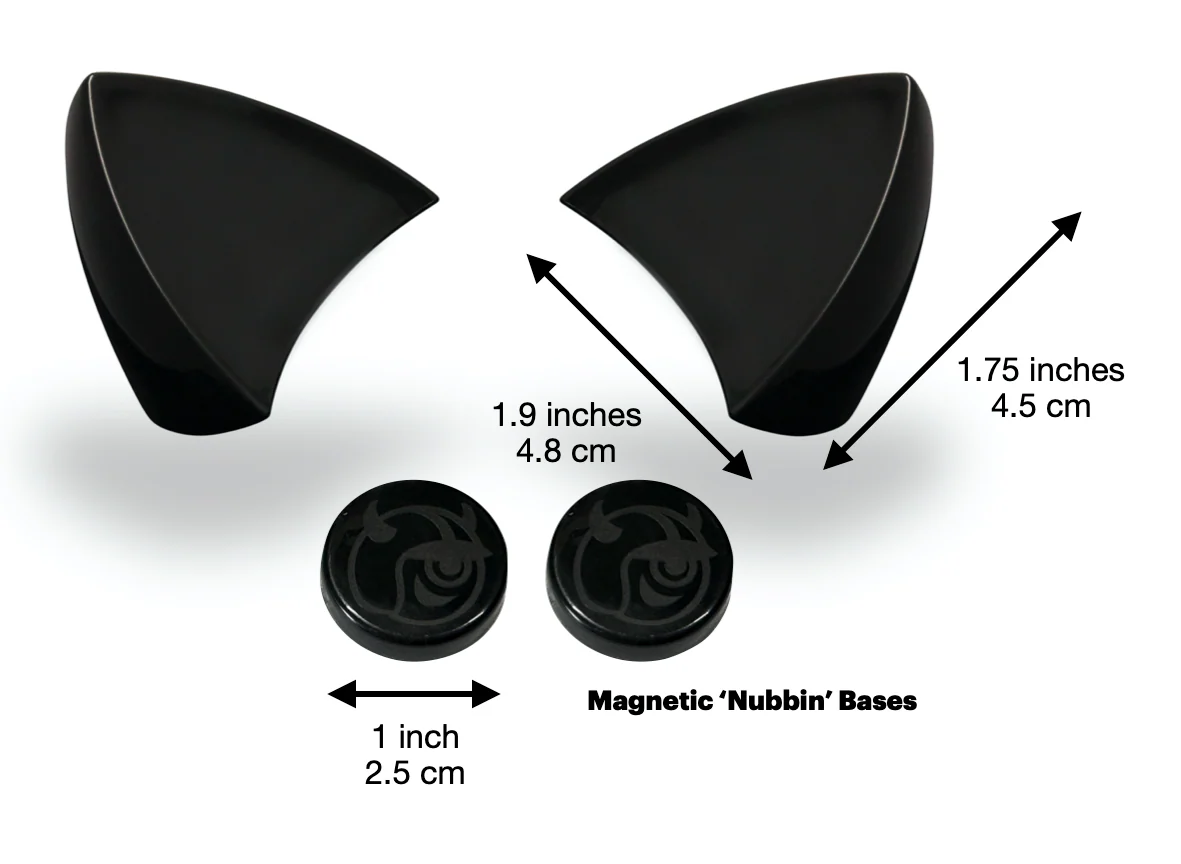MagNeatOhz: Cat Ears for Helmet Black - Image 3