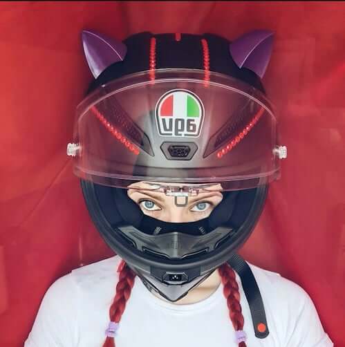 MagNeatOhz: Cat Ears for Helmet Purple - Image 6