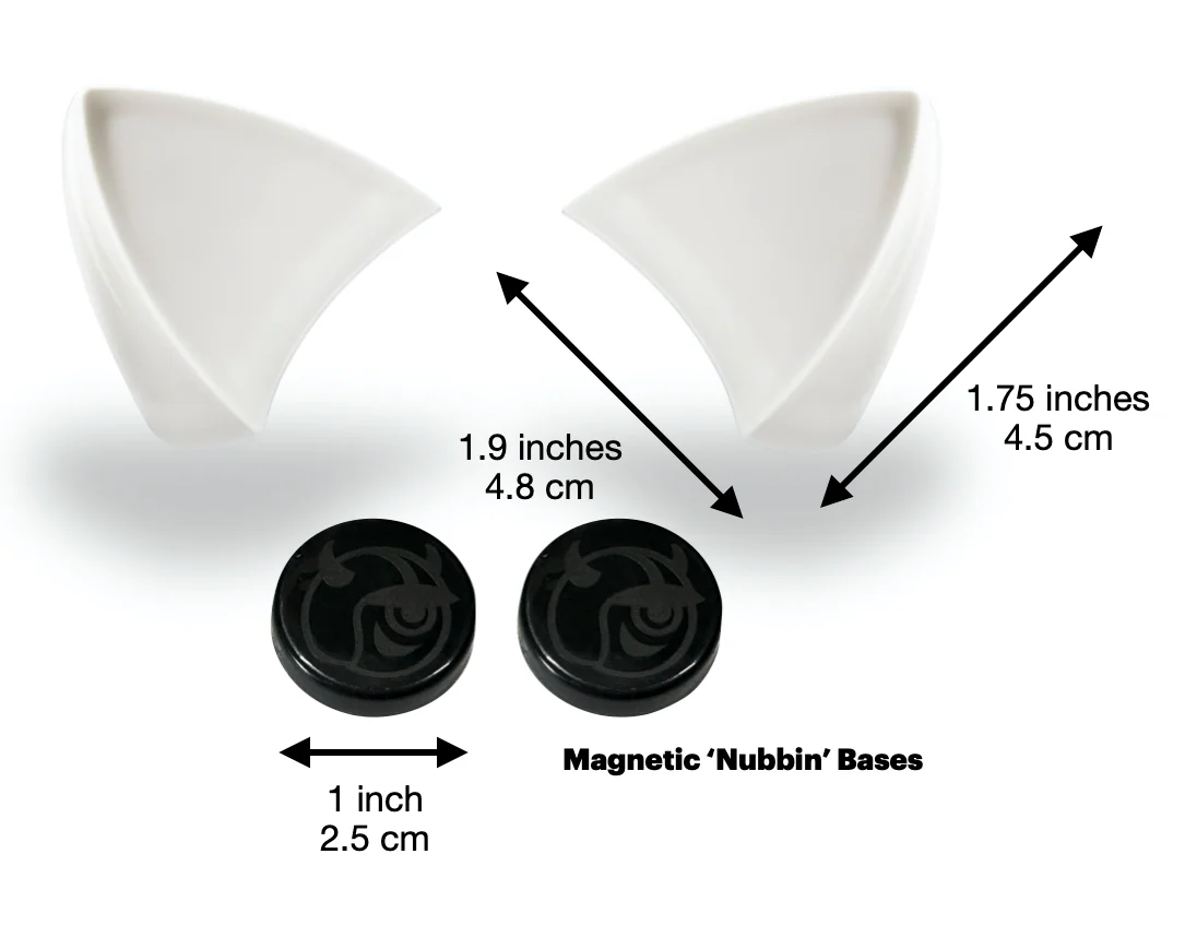 MagNeatOhz: Cat Ears for Helmet White - Image 3