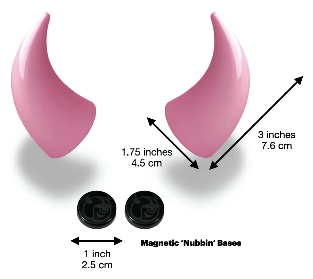 MagNeatOhz: Large Pink Devil Horns for Helmet - Image 3