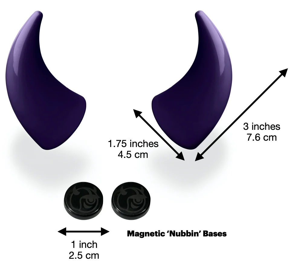 MagNeatOhz: Large Purple Devil Horns for Helmet - Image 3