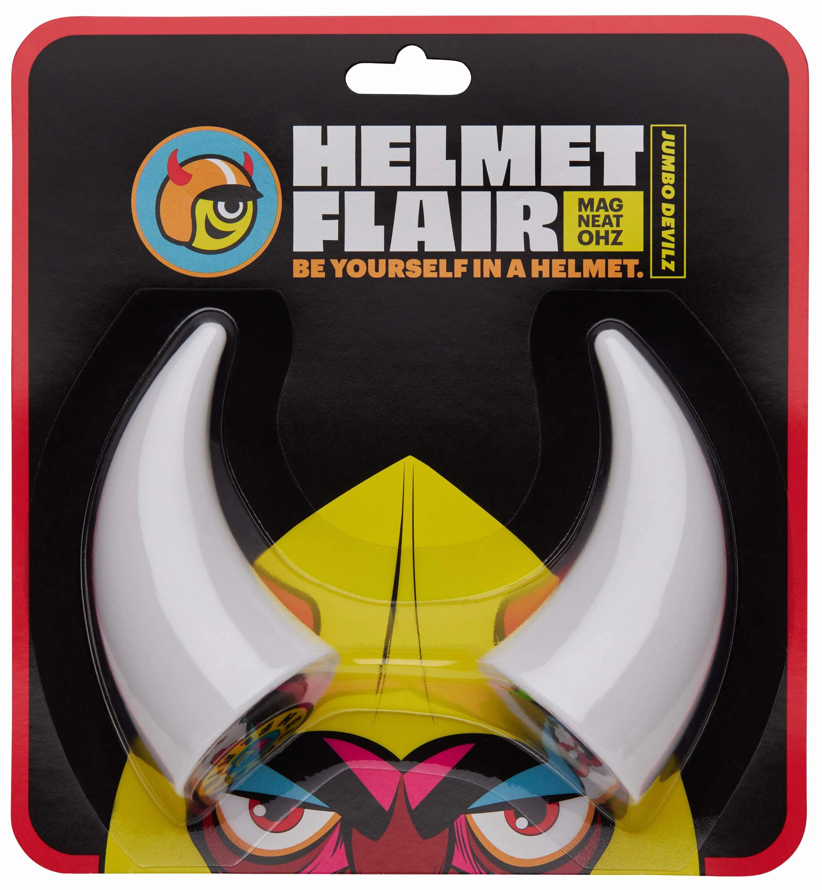 MagNeatOhz: Large White Devil Horns for Helmet - Image 4
