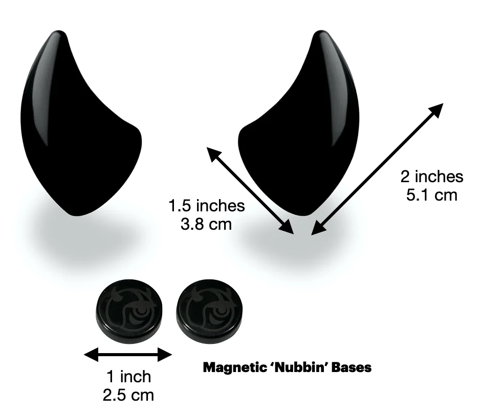 MagNeatOhz: Small Black Devil Horns for Helmet - Image 4