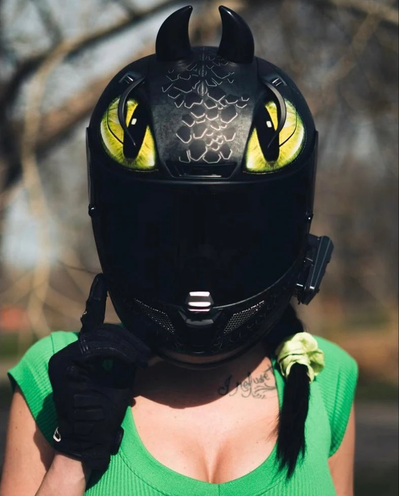 MagNeatOhz: Small Black Devil Horns for Helmet - Image 8