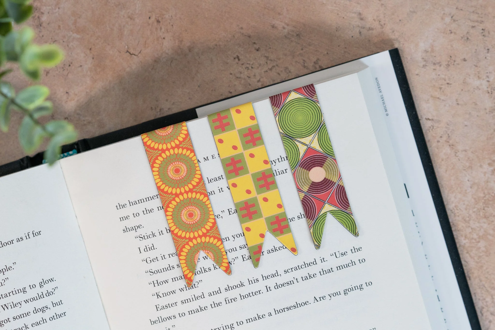 Magnetic Bookmark Set - African Print (Cowries, Discs, Bloom) - Image 2