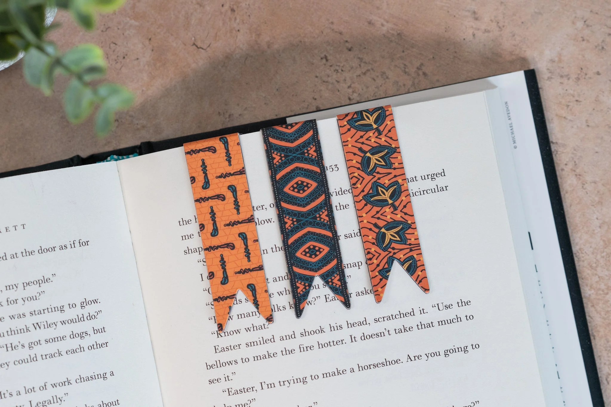 Magnetic Bookmark Set - African Print (Walking Sticks, Diamonds, Fans) - Image 2