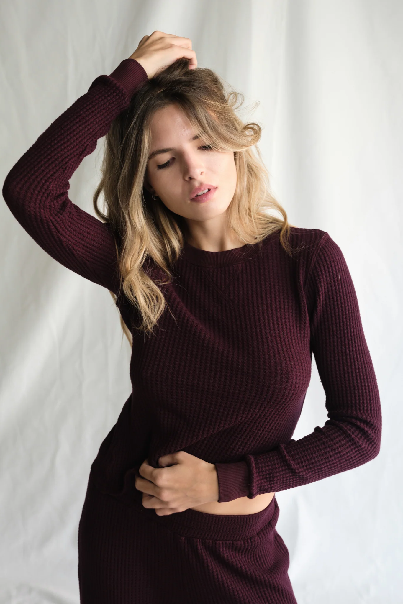 Maine Waffle Long Sleeve Top - Image 2