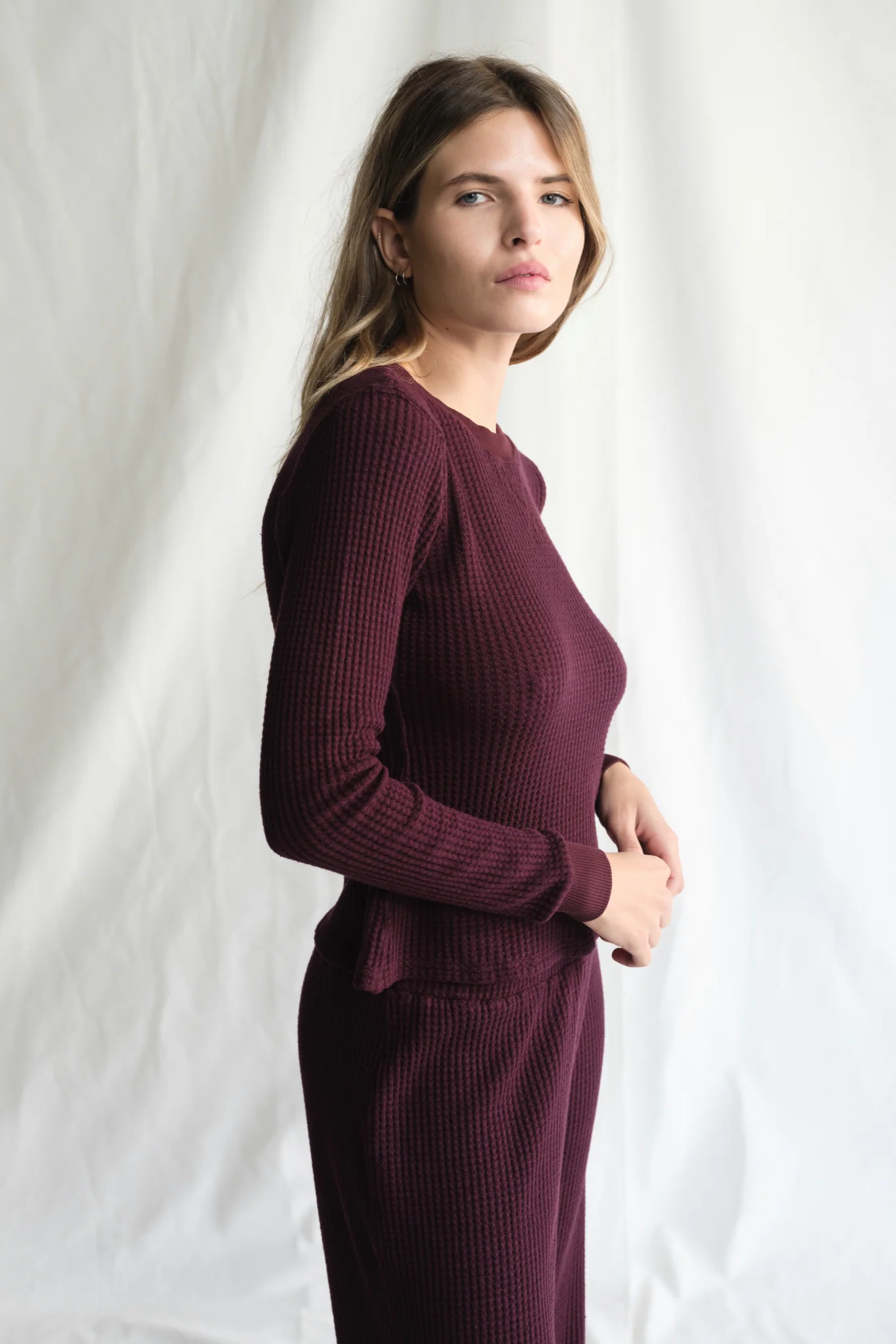 Maine Waffle Long Sleeve Top - Image 3
