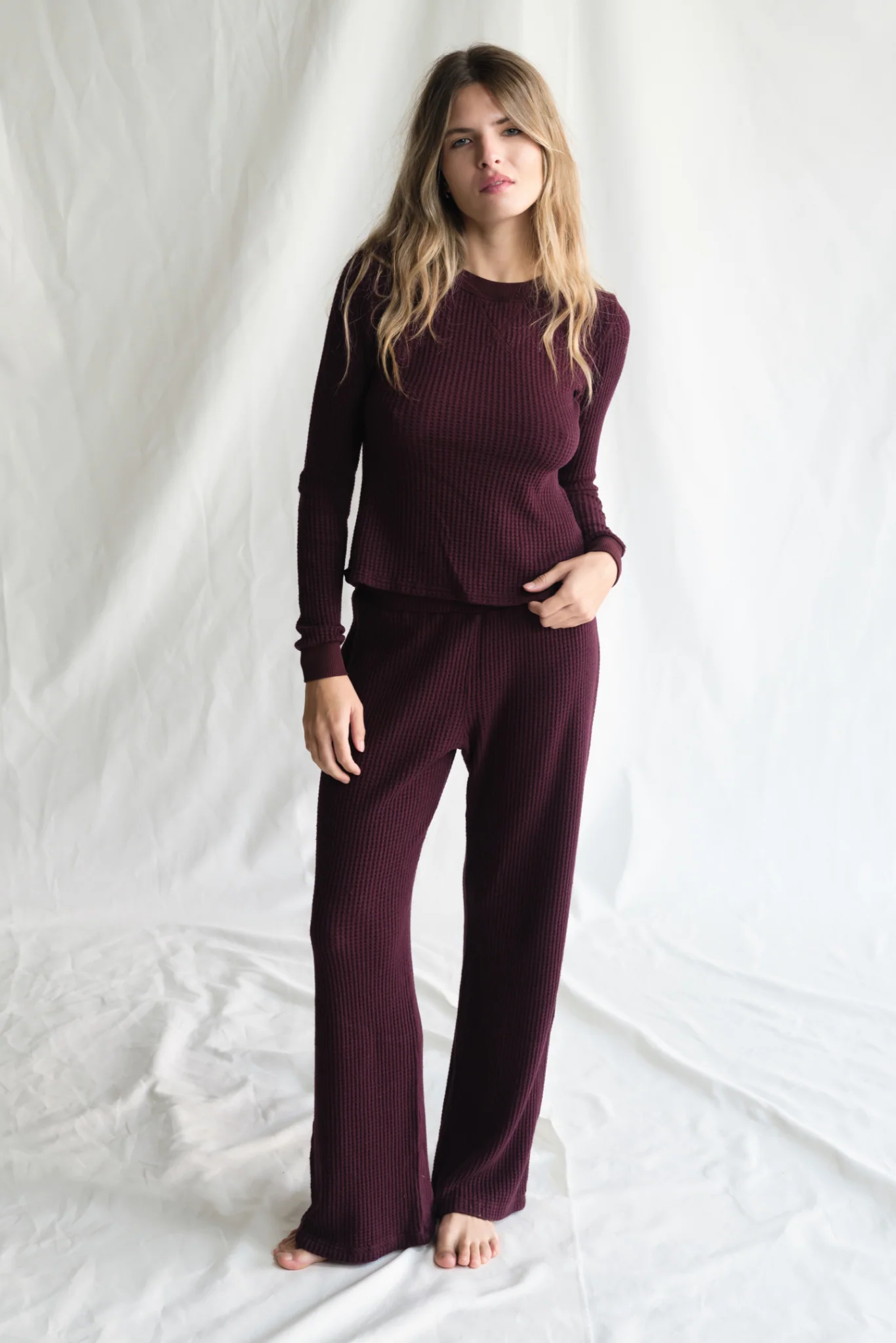 Maine Waffle Long Sleeve Top - Image 4