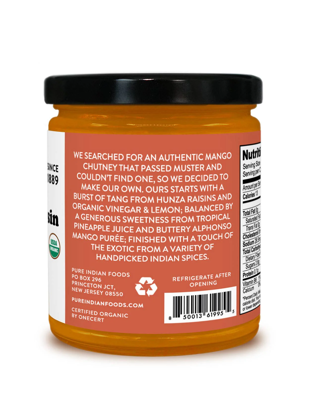 Mango Raisin Chutney, Certified Organic - 8.5 oz - Image 3