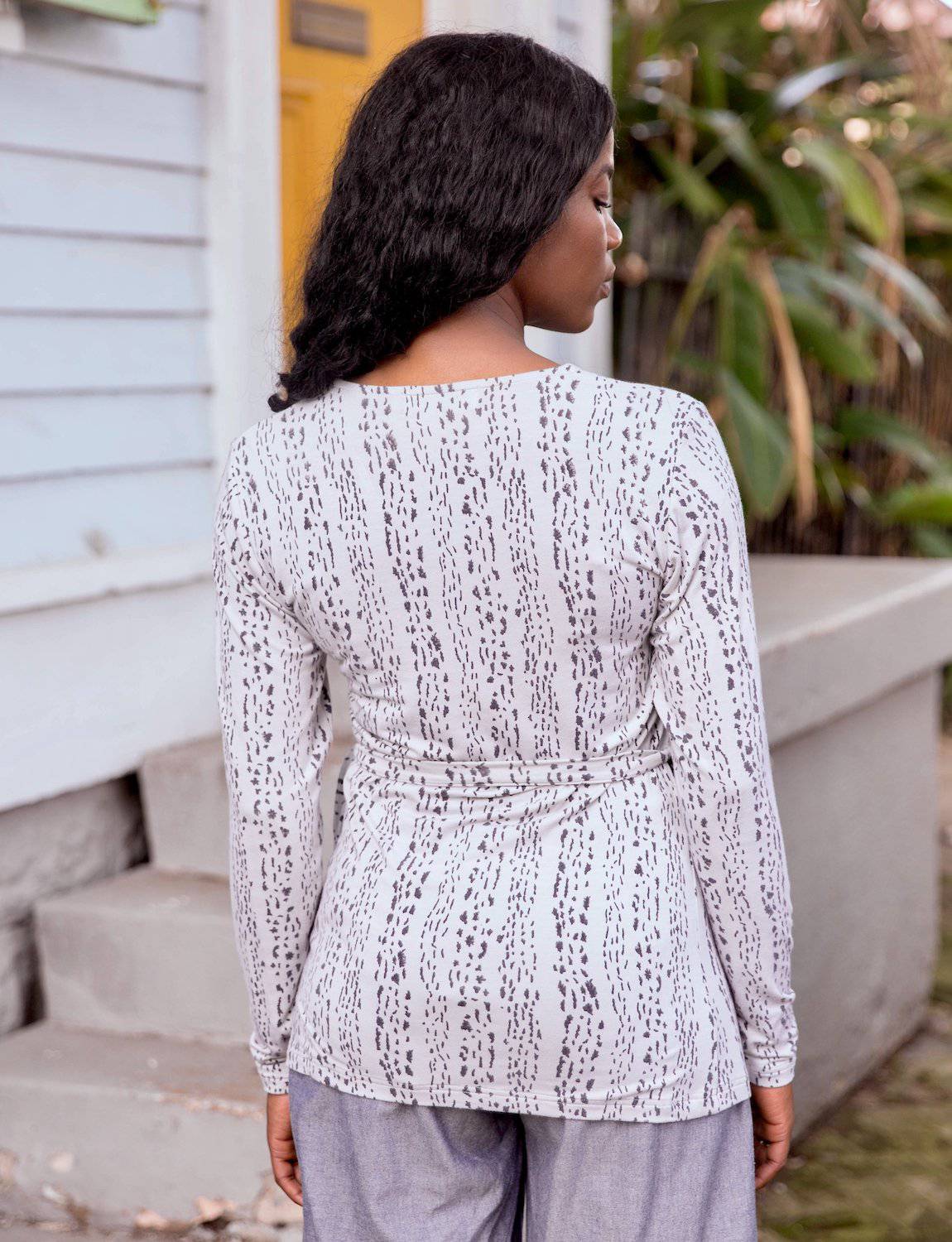 Marble Organic Wrap Top- FINAL SALE - Image 2