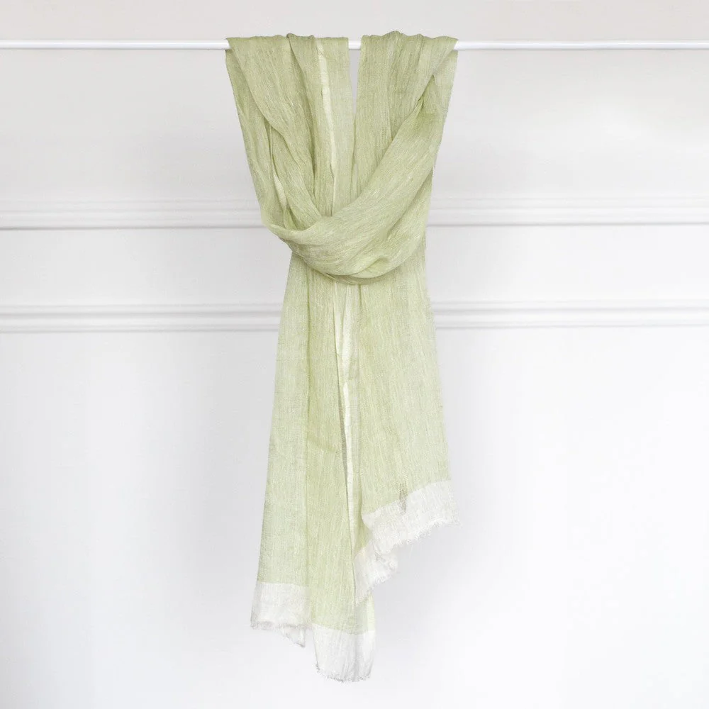 Mariam Handwoven Linen Scarf - Image 10