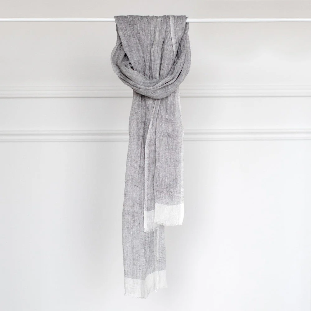 Mariam Handwoven Linen Scarf - Image 9