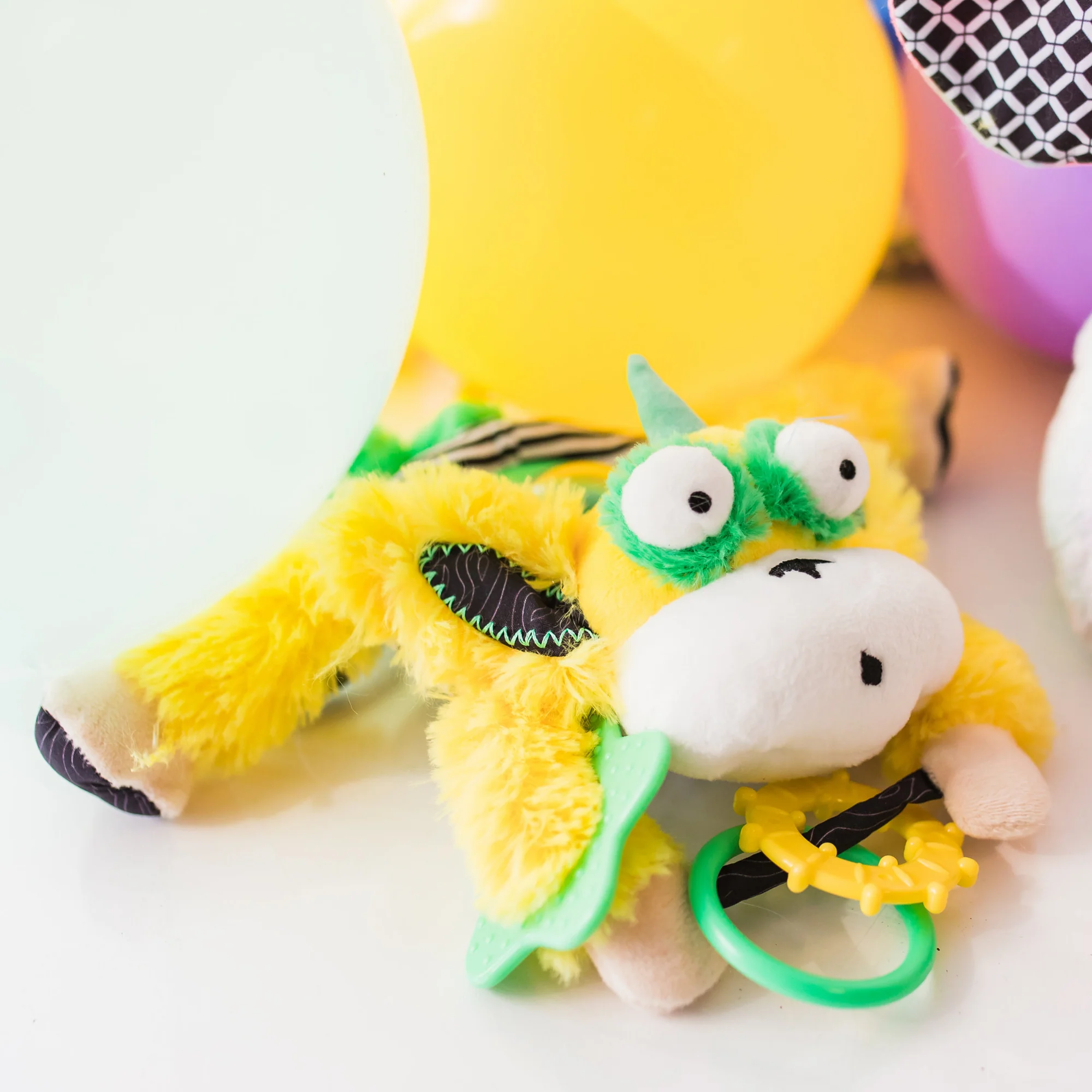 Marley the Horn Headed Monkey Spin Belly Hanging Activity Toy - Image 4