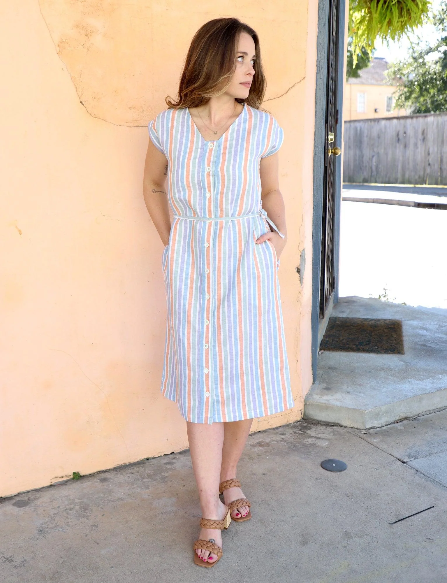 Maurepas Button Dress - Image 3