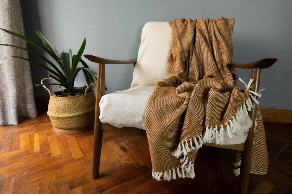 Mechot Handwoven Ethiopian Cotton Throw Blanket - Image 6