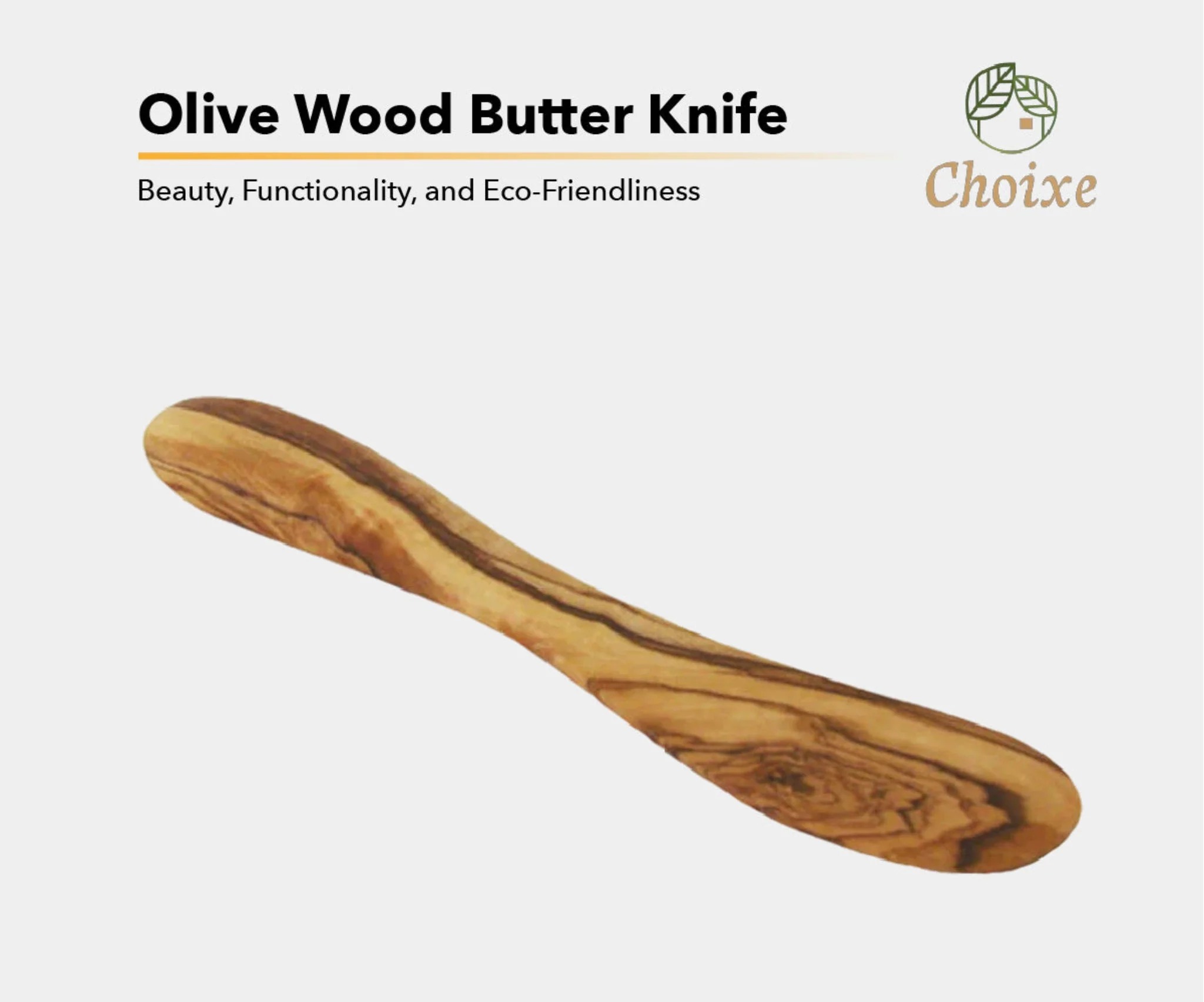 Mediterranean Olive Wood Butter Knife - Image 3