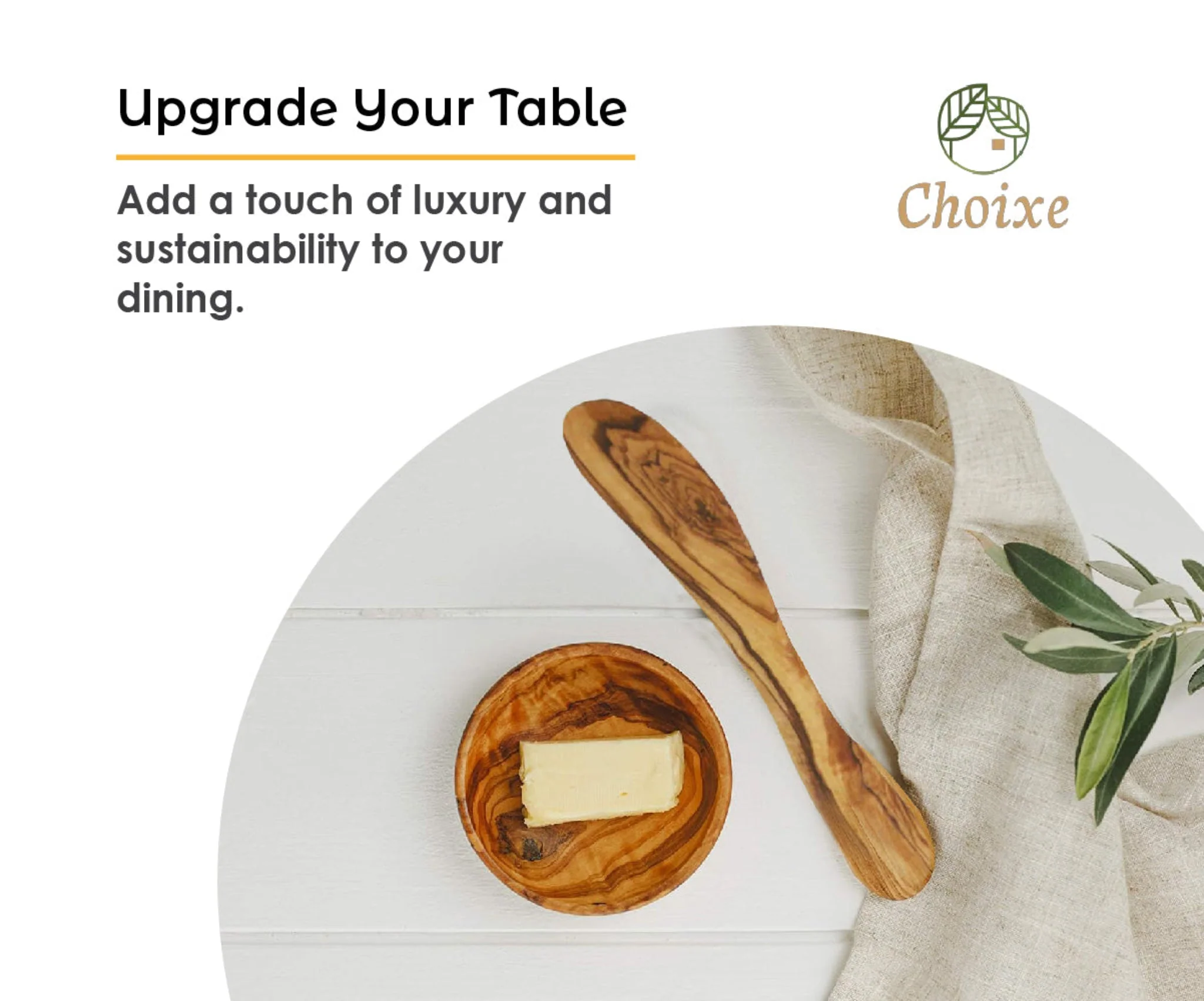 Mediterranean Olive Wood Butter Knife - Image 6