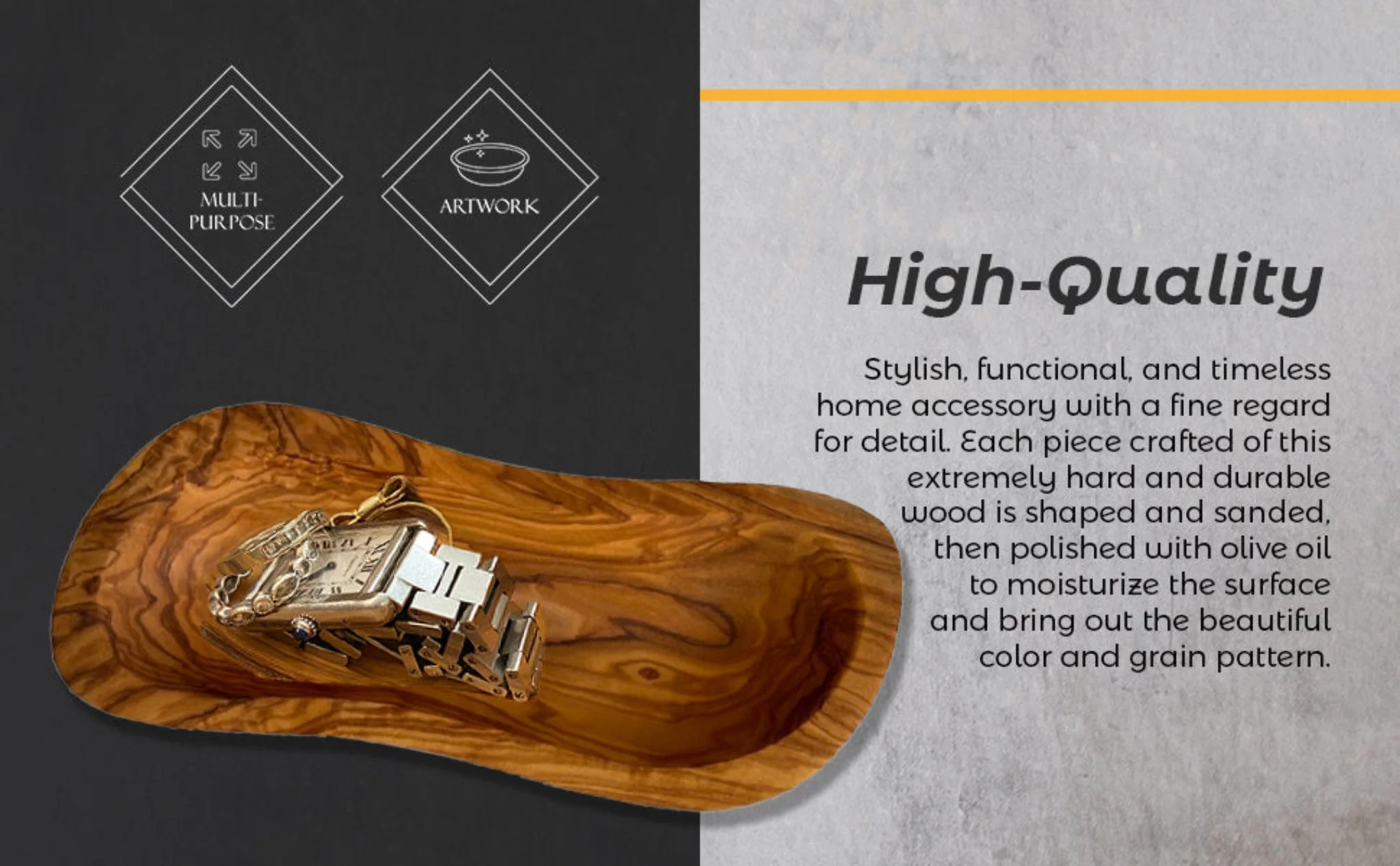 Mediterranean Olive Wood Multi-Purpose Bowl - Image 4
