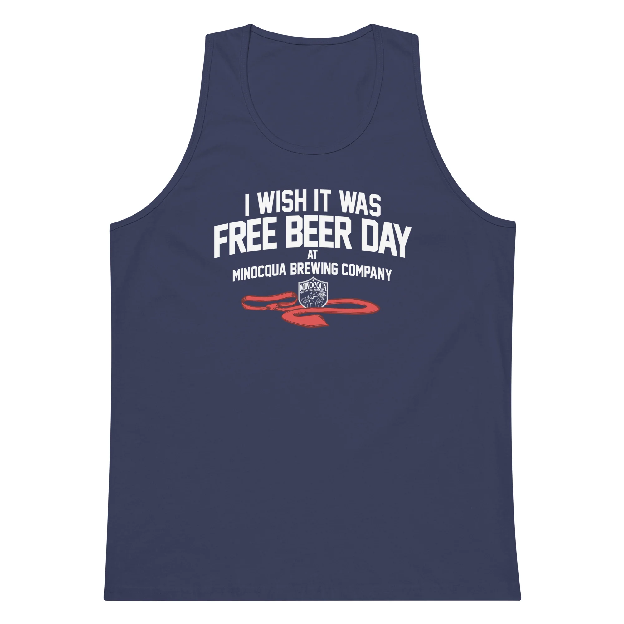 Free Beer Day Tank Top (White Print) - Image 4